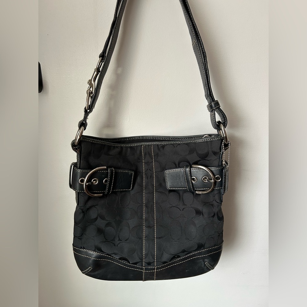 EUC ALL BLACK COACH BAG
